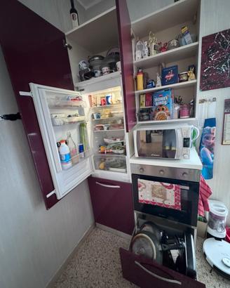 Cucina componibile Rosso Laccato 3,60