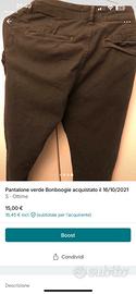 Pantalone verde Bonboogie taglia s nuovo