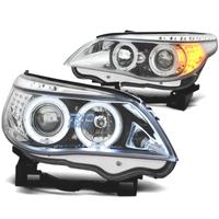 FARI BMW E60 E61 03-07 LUCE DIURNA A LED NERO