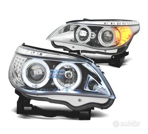 FARI BMW E60 E61 03-07 LUCE DIURNA A LED NERO