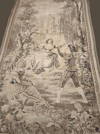 Arazzo francese fine XIX secolo. Scena da dipinto