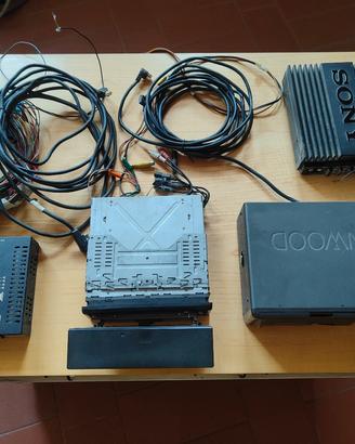 Kenwood KVC-1000+ cd changer + ampli Sony + cavi