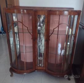 Vetrinetta antica stile inglese in legno