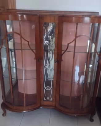 Vetrinetta antica stile inglese in legno