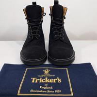 Tricker's - Stivaletti suede nero 41-41 1/2 - Uomo
