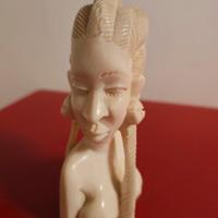 Statuina Art Déco busto femminile scolpito