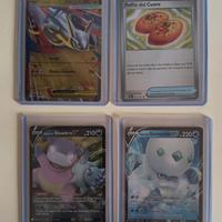 Lotto 4 carte Pokemon rare 