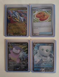 Lotto 4 carte Pokemon rare 