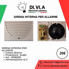 SIRENA INTERNA PER ALLARME