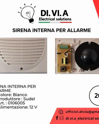 SIRENA INTERNA PER ALLARME