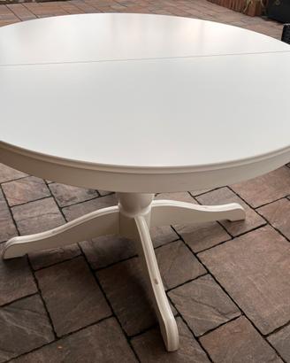 Tavolo bianco rotondo allungabile Ikea Ingatorp