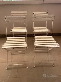 4 sedie in legno stile vintage