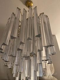 Lampadario ed applique in Vetro stile Venini anni