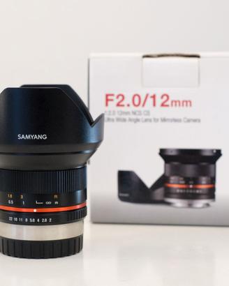 Samyang 12mm f/2.0 NCS obiettivo per Fujifilm X