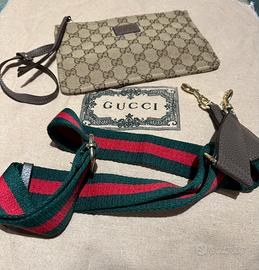 Accessori in tessuto stile Gucci mai utilizzati