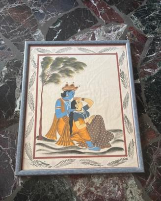 Quadro Krishna e Radha - arte indiana