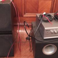 Amplificatore e subwoofer Trust+casse