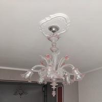 Lampadario di vetro di murano
