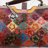 Borsa con fiori mulicolore