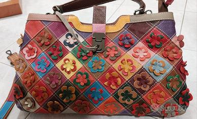 Borsa con fiori mulicolore