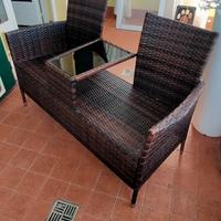 Divanetto in Rattan sia da esterno che interno