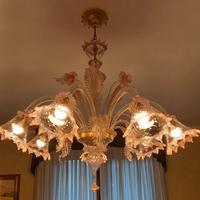 lampadario in vetro soffiato di Murano