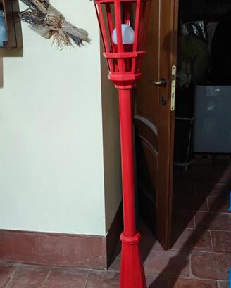 Lampada da terra / Piantana stile lampione rosso