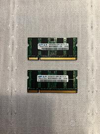 2 RAM DDR2 Samsung da 1 GB
