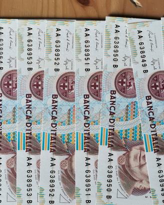 Mille lire Montessori  10 banconote fior di stampa