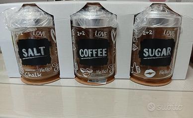 Contenitori zucchero sale caffè 