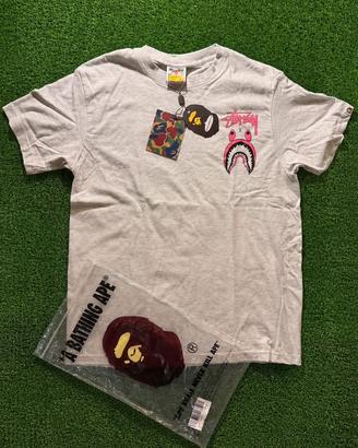 maglia bape per stussy