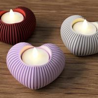 Porta candela a forma di cuore