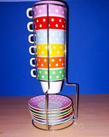 dots set caffè tazzine espresso nuovo
