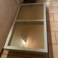 Tavolino in legno e vetro