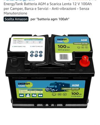 batteria 100 agm per sevizi camper barca