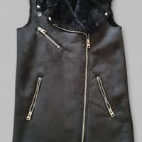 Smanicato Donna Nero Finta Pelliccia XS