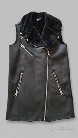 Smanicato Donna Nero Finta Pelliccia XS