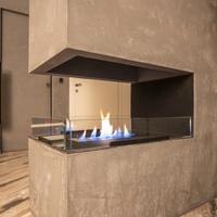 caminetto bioetanolo trifacciale acciaio calamina