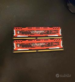 RAM DDR4 Crucial Ballistix Sport LT 8GB (2x4GB) 26