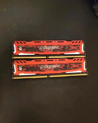 RAM DDR4 Crucial Ballistix Sport LT 8GB (2x4GB) 26