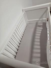 lettino regolabile, materasso incluso +set 3 lenz