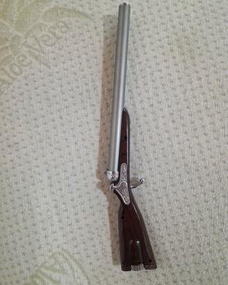 Accendino vintage a forma di fucile a canne mozze