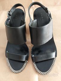 Sandali Sandro Paris pelle nero fascia tacco