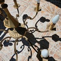 Lampadario candelabro in Ottone.