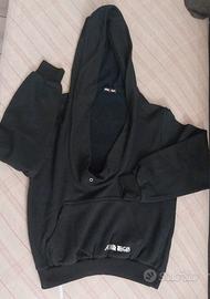 Felpa nera con cappuccio ragazza/o