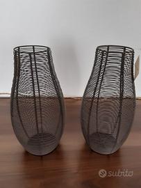 Coppia vasi metallo