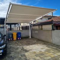 TETTOIA COPERTURA AUTO CON PVC CM. 345 X 500