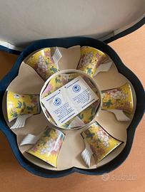 Set tazzine in porcellana decorata