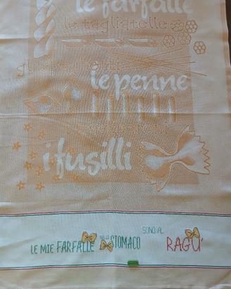 Strofinaccio arancione con ricamo
