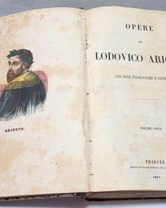 Libro Antico 1857 - Opere di Ludovico Ariosto